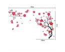 Plum Blossom Flowers Wall Stickers Plum Tree with two Branches Wall Decals Flower Stickers Home Decors Wall Papers