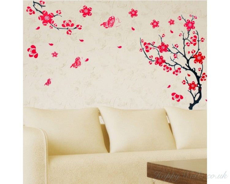 Plum Blossom Flowers Wall Stickers Plum Tree with two Branches Wall Decals Flower Stickers Home Decors Wall Papers Plum Blossom Flowers Wall Stickers Plum Tree with two Branches Wall Decals Flower Stickers Home Decors Wall Papers