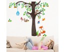 Tree WallL Sticker For Nursery, Squirrel, Fox Mushroom Wall Decal