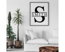 Personalized Name with Monogram Personalized Name with Monogram-Custom Family Initial Name Wall Decal