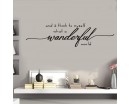 And I think to myself waht a wonderful world Wall Quote Decal