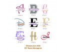 Personalised Split Monogram Decal - Custom Name Initial Sticker Personalised Split Monogram Decal - Custom Name Initial Sticker