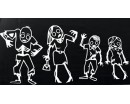 Zombie Family Stick Figures Car Decals Zombie Family Stick Figures Car Decals