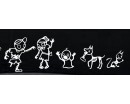 Zombie Family Stick Figures Car Decals Zombie Family Stick Figures Car Decals