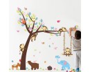Monkey Friends Animals on the Lovely Tree Monkey Friends Animals on the Lovely Tree Children Vinyl Wall Decals Nursery Sticker