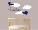 Helicopter with Personalized Name Decal For Nursery