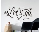 Let it Go Quotes with Snowflakes Wall Art Stickers