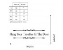 Hang Your Troubles At The Door Hang Your Troubles Door Sign-Wall Quote