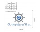 Oh The Places You'll Go Oh The Places You'll Go Quote Nautical Helm - Nursery Wall Decal