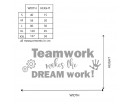 Teamwork Makes the Dream Work Office Quote Decal