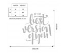 Be The Best Version of You Wall Decal Inspiration Quote Wall Decal Wall 