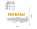 Custom Name Wall Decal with Alligator Clip Art for  Nursery Room