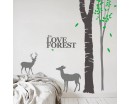 Tree Forest Wall Decals-Woodland Design with Animals Decal