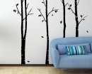 Birch Tree Wall Decal - Set of 4 Trees Birch Tree Wall Decal Tree Art Stickers